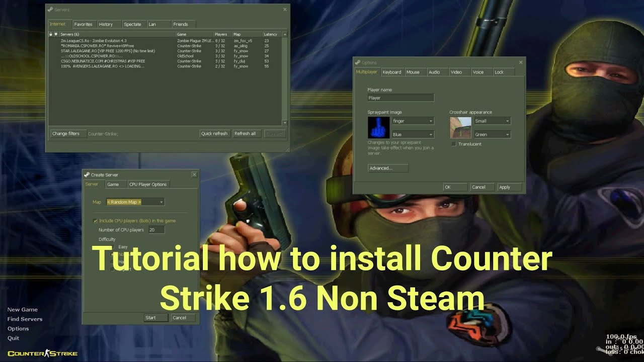Tutorial how to Download/Install Counter Strike 1.6 Non Steam