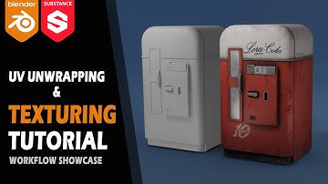 Blender | Substance Painter | Tutorial Vending Machine UV & Texturing Workflow