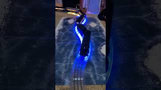 Lionel Polar Express Illuminated Ice Fastrack O36 Curved Model Train 4-Pack With Icy Lake Track Map