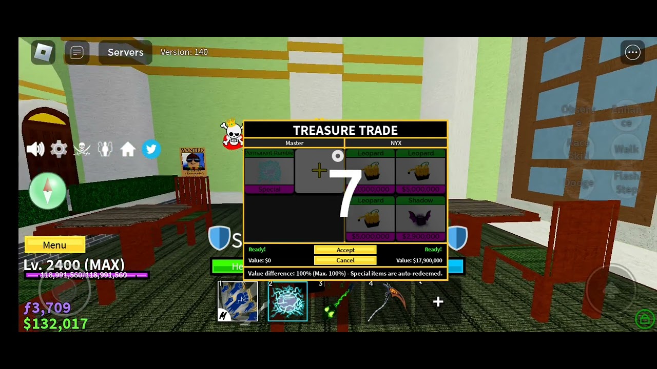 Blox fruits leopards trading - YouTube
