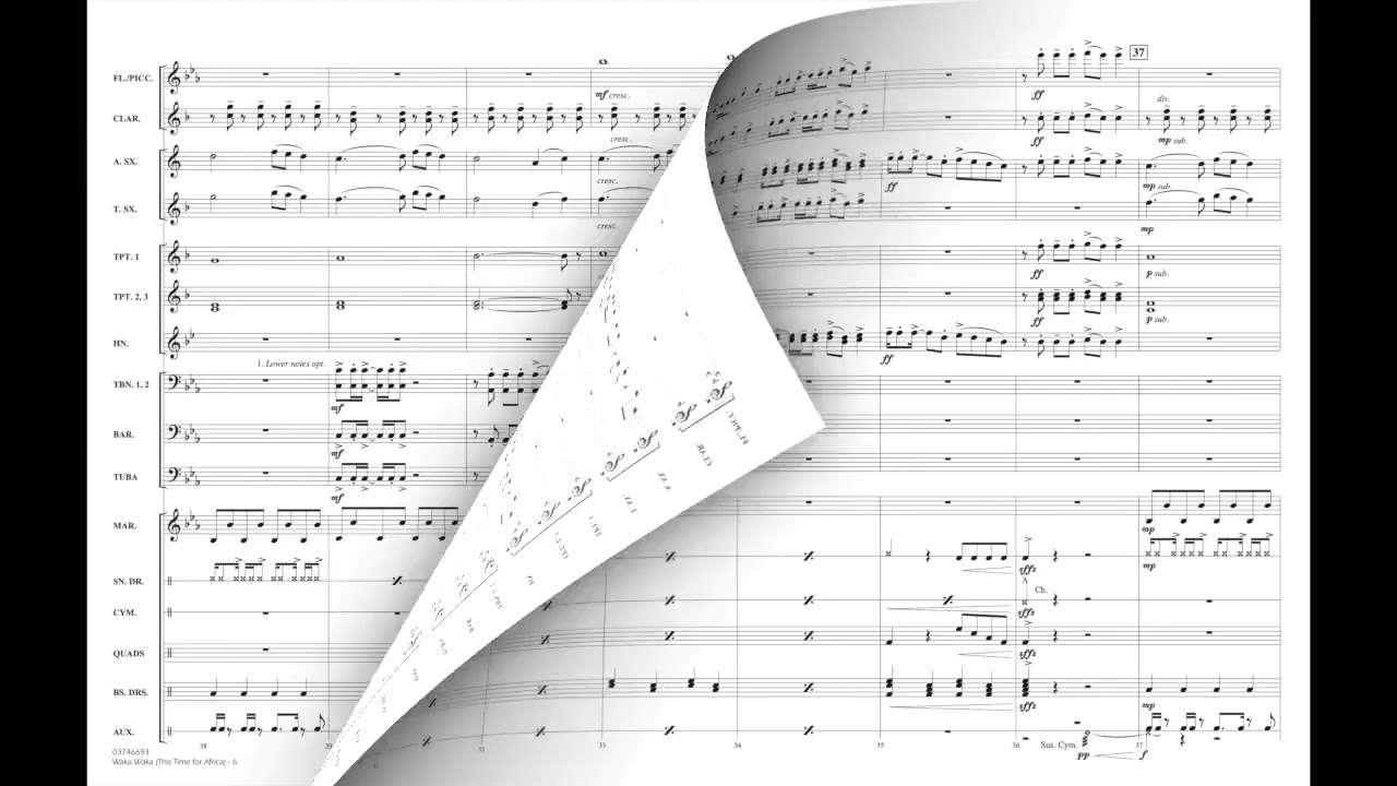 Waka Waka Shakira - Partitura completa para Banda