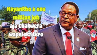 Mayankho a one million job aja Chakwera wapeleka lero ku Blantyre Njamba park poyankhula kwa anthu