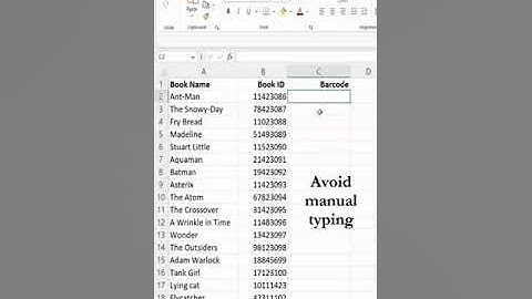 How to Generate Barcodes in Excel