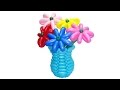Корзина ваза для цветов из воздушных шаров