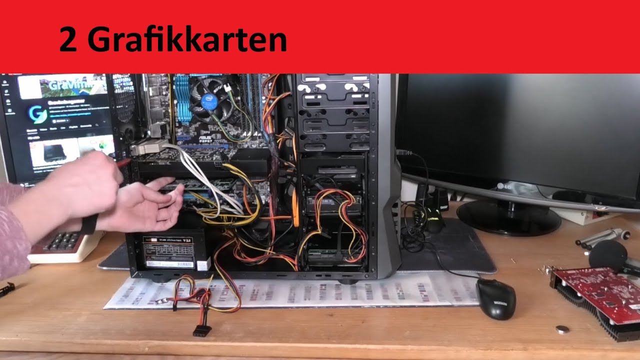 Kann Man 2 Grafikkarten In Einen Pc Einbauen 2 Grafikkarten in einen Rechner | Geht das? | 8 Monitore? - YouTube