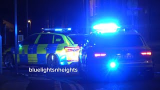 Merseyside Police X2 Traffic Units Skoda Superb &amp; Audi A4 Responding out of St Anne Street 