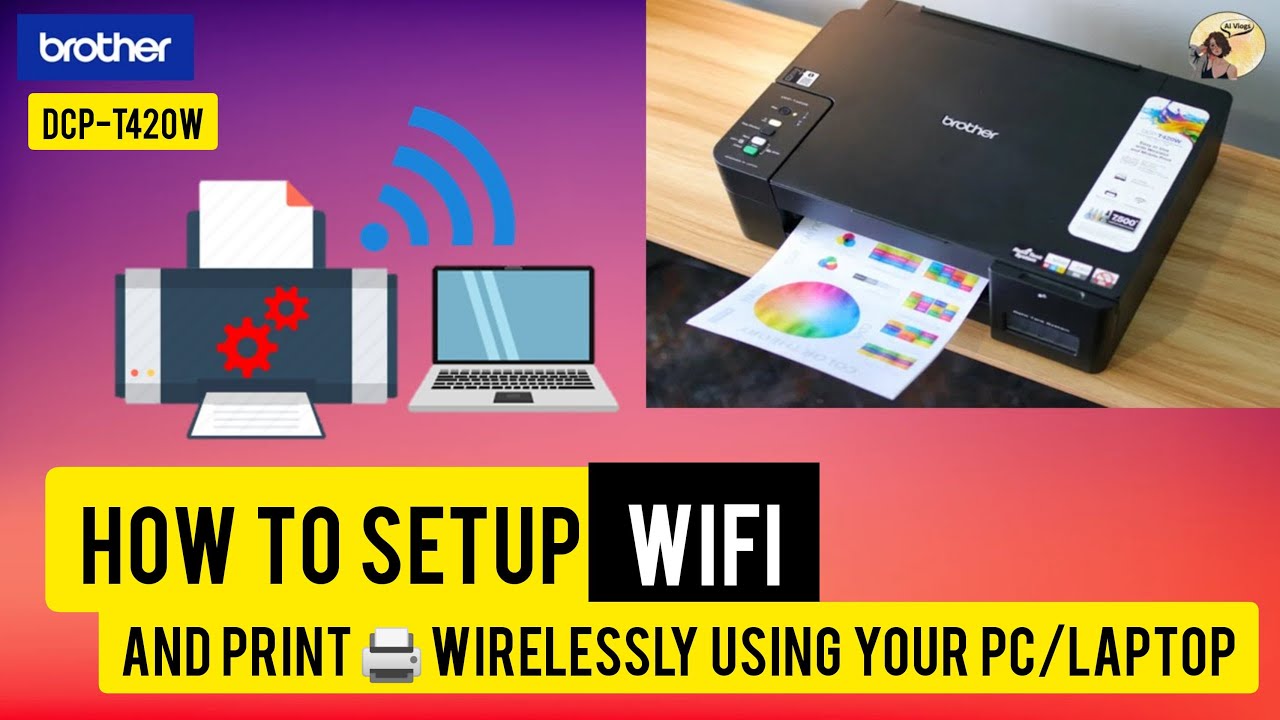 hjælpemotor hævn indeks How to Setup WiFi and print wirelessly using your PC/Laptop #Brother  DCP-T420W - YouTube