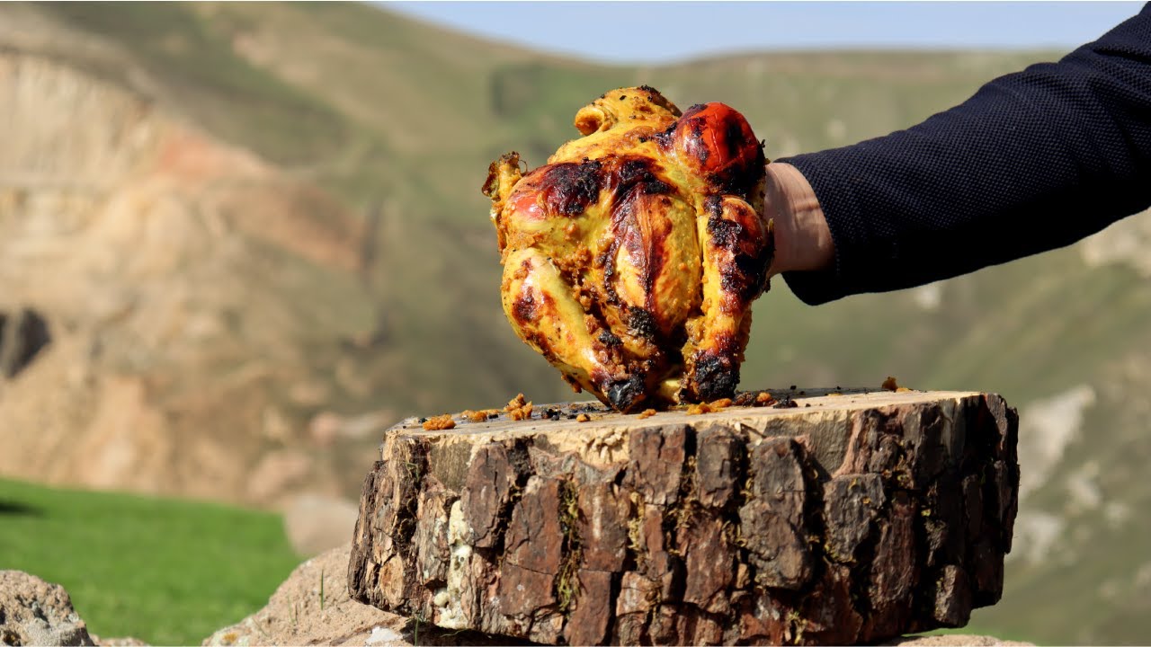 Recipe for whole chicken in salt/Outdoor cooking YouTube