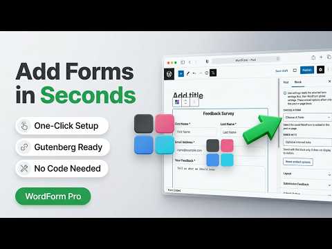 Add any WordForm form to your WordPress post or page with just a click