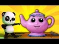 Tôi là một nhỏ ấm trà | vần điệu trẻ | ấm trà bài hát | Kids Song | 3D Rhymes | I'm a Little Teapot