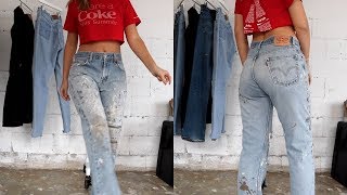 Best fitting vintage Levi's jeans! (Thrift haul + collection) - YouTube