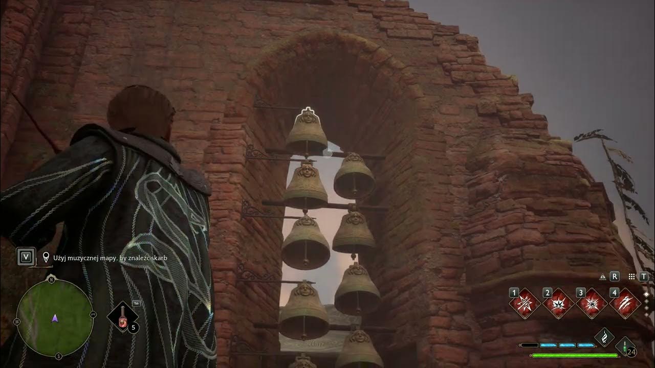 Solved by the Bell ringing sequence, musical map YouTube