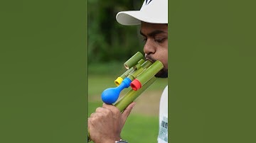 Bamboo Balloon Beat: Handmade Musical Instrument Innovation #idea #crafts