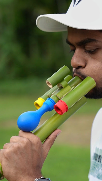 Bamboo Balloon Beat: Handmade Musical Instrument Innovation #idea #crafts