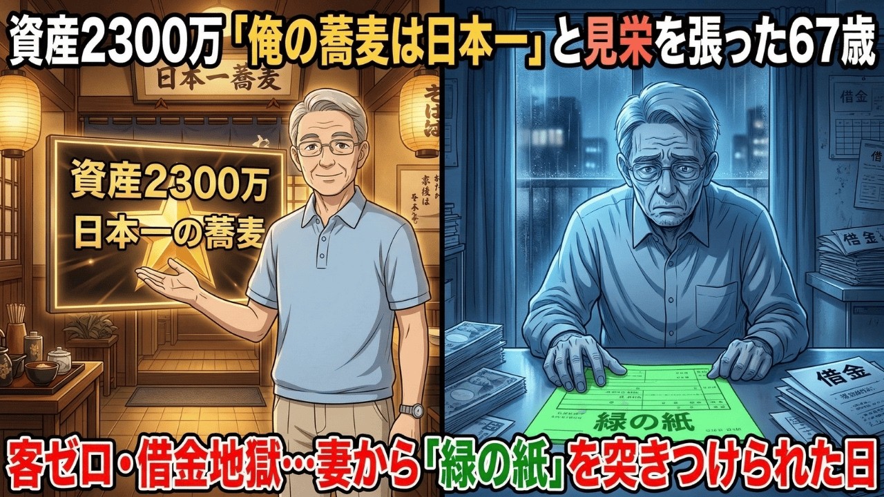 【60代の罠】退職金で蕎麦屋を開業し、妻から離婚届…老後破産と家庭崩壊を招く致命的な勘違い3選
