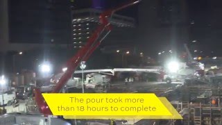 Largest Concrete Pour at Brightline's MiamiCentral