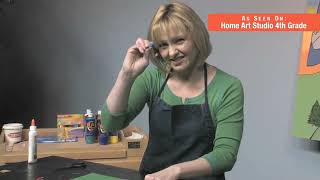 Kids Artwork with Animal Stencils Using Soft Pastels screenshot 3