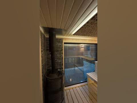 Панорамное окно в парной! #баня #парная #сауна #sauna #атмосфера # ...
