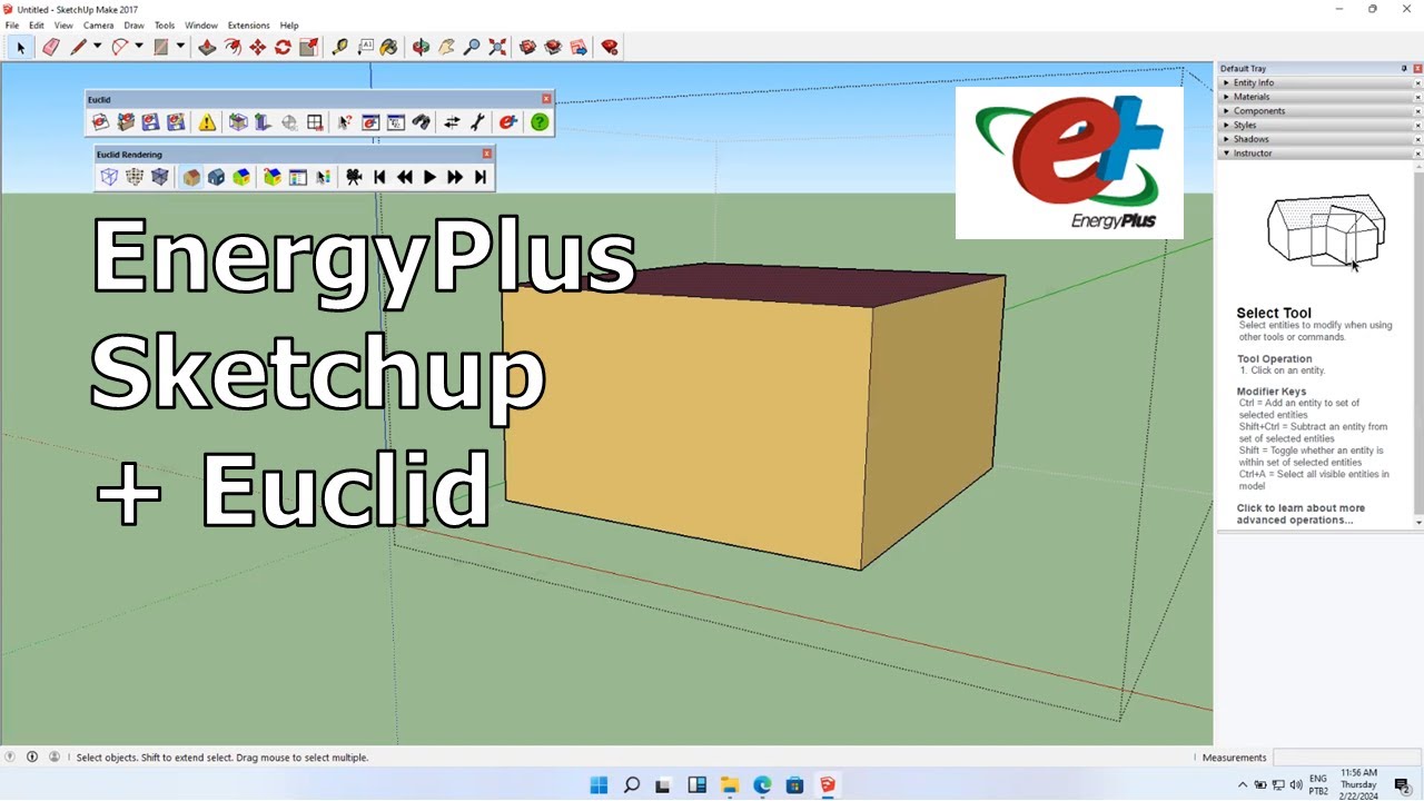 EnergyPlus - instalação do plugin Euclid no Sketchup - YouTube