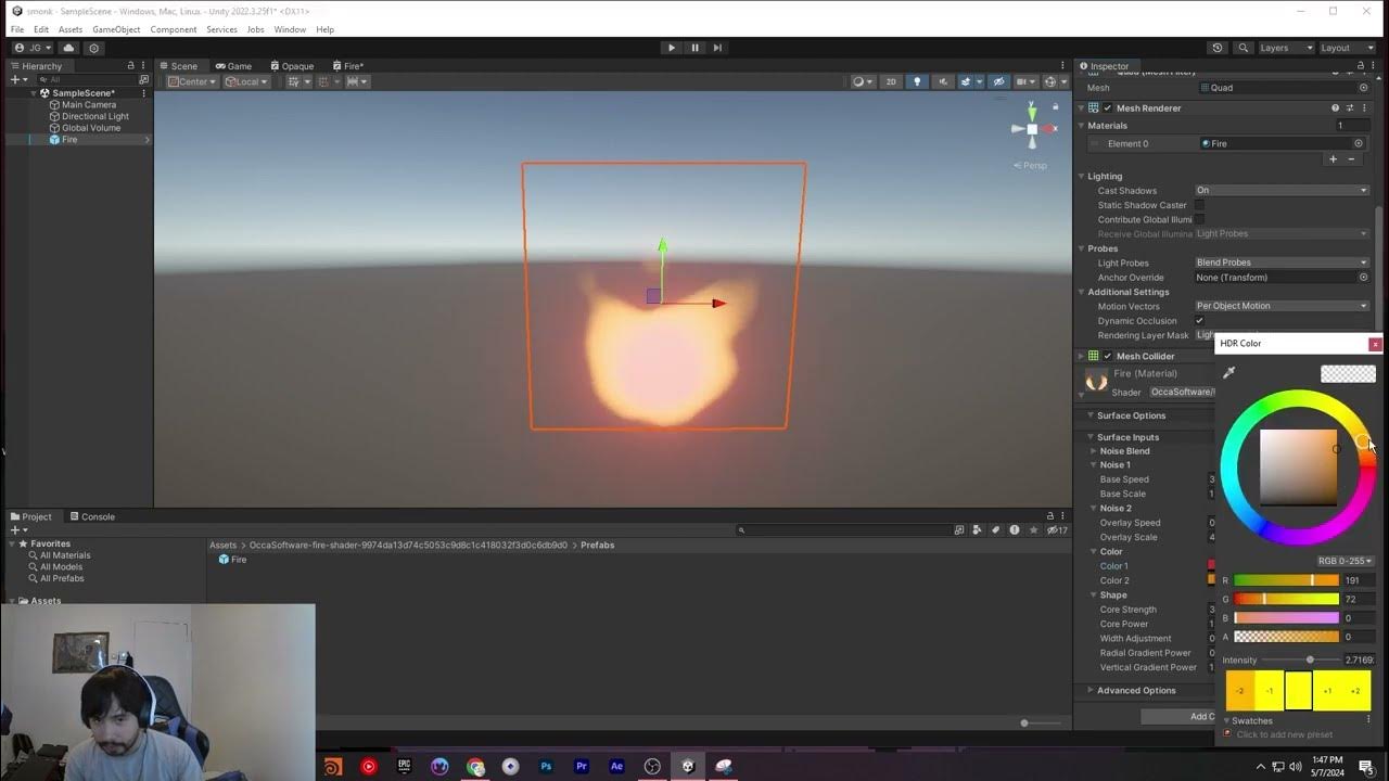 Fire shader for Unity - YouTube