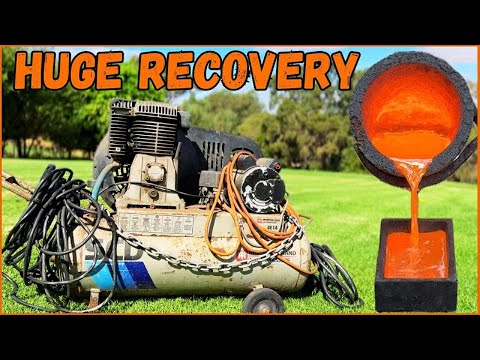 Massive Scrap Metal Recovery -  Copper Granulating & Shredding - Asmr Metal Melting Bigstackd