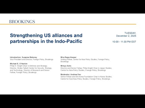 Strengthening US alliances and partnerships in the Indo-Pacific Episode cover