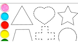 Shapes drawing for kids, Learn 2d shapes , colors for toddlers l Preschool Learning l