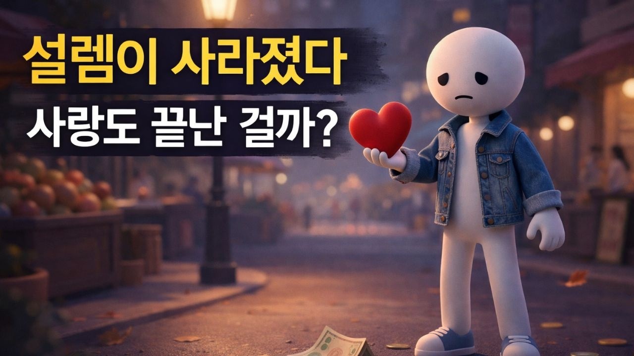 설렘이 사라졌다면, 사랑은 끝난 걸까#심리학#진화심리학 #멘탈트레이닝 #자기계발 #가치관