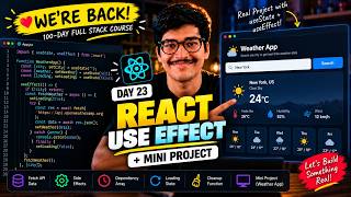 ❤️ WE'RE BACK! 🚀 Day 23 | LIVE: React useEffect + useState Mini Project ⚛️💻