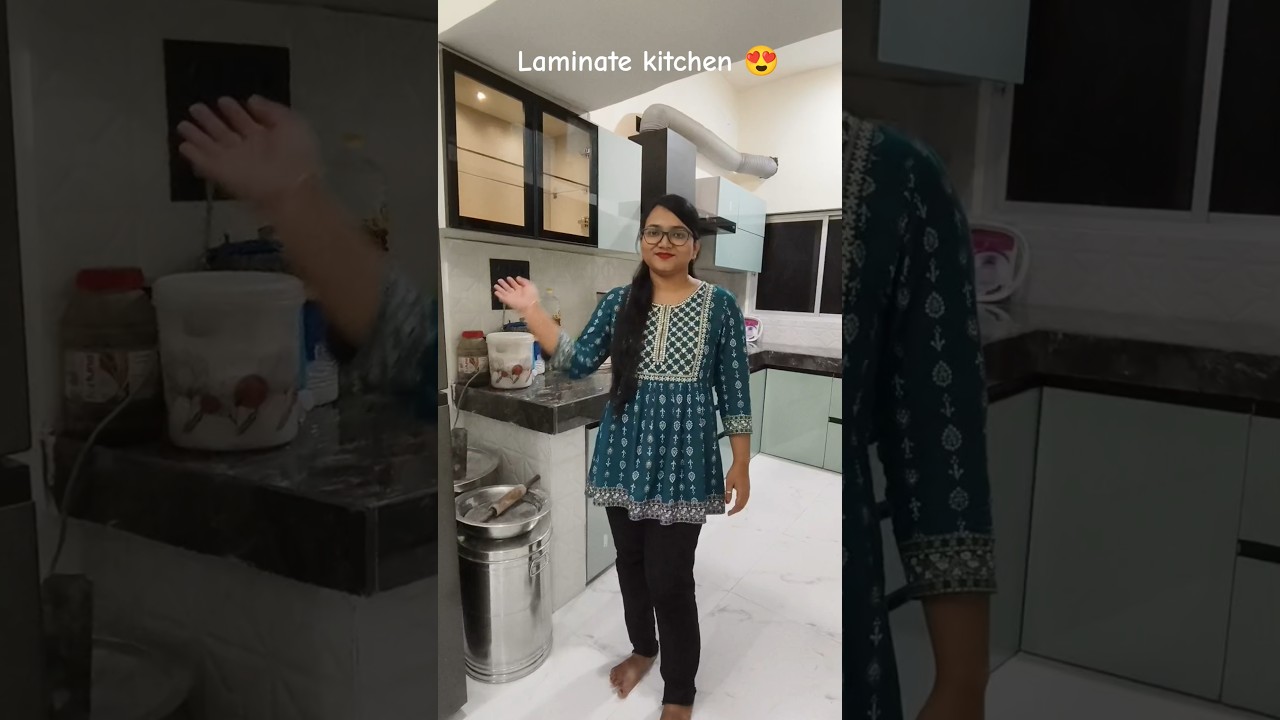 Laminate finish modular kitchen 💖🥰 | Modular kitchen design 😍