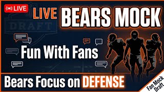 LIVE MOCK DRAFT || Chicago Bears Focus On Defense