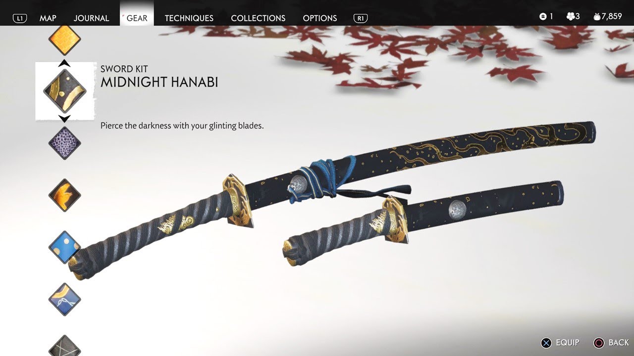 GHOST OF TSUSHIMA [All Sword Kits] PS4 PRO - YouTube