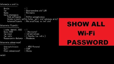 CMD: Show all Wi-fi passwords in WINDOWS XP/7/8/10