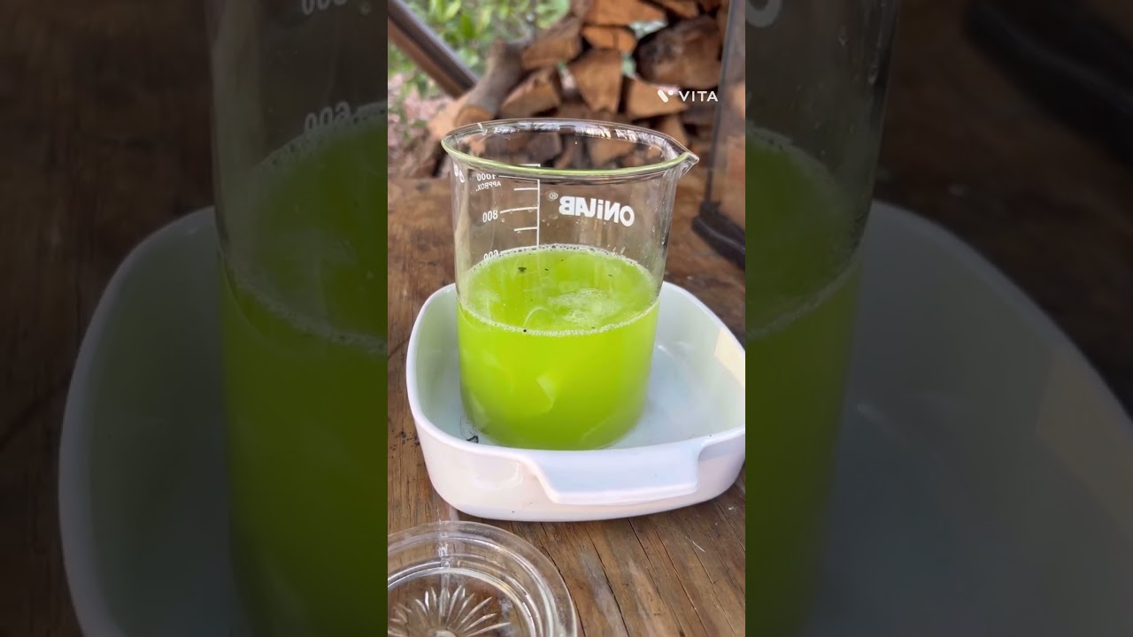 Растворение золотой фольги с помощью HCl и отбеливателя