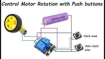 Control Motor Rotation with Push buttons || Control DC Motor