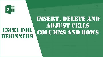 Excel Tutorial 18 - Insert, Delete and Adjust Cells, Columns and Rows