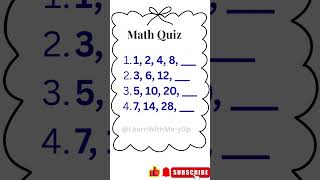 Test your brain with these fun number sequence puzzles! | Math Quiz | Puzzle
