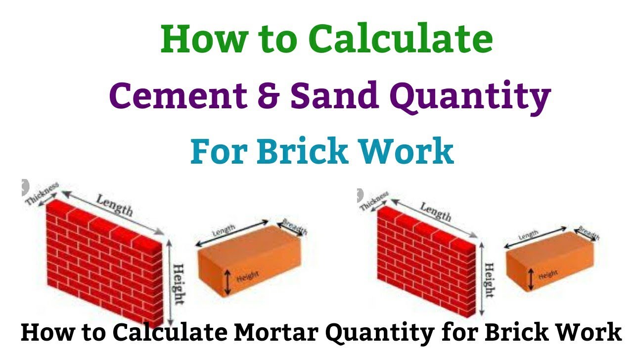 How to Calculate Cement Sand Quantity for Brick Work,How to Calculate