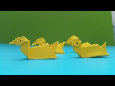 origami ördek yapımı, kağıttan kolay ördek yapımı