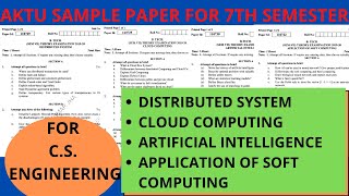 AKTU SAMPLE PAPER'S FOR COMPUTER SCIENCE ENGINEERING || 7th SEMESTER || BY TECH LECTURE screenshot 4