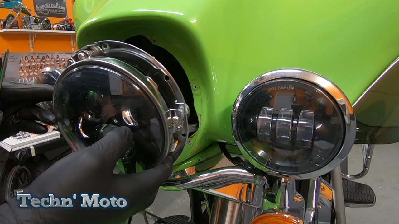 Harley Ultra Classic Makeover #4 Headlight and Fender Removal Headlight Chrome Trim Prep for Paint