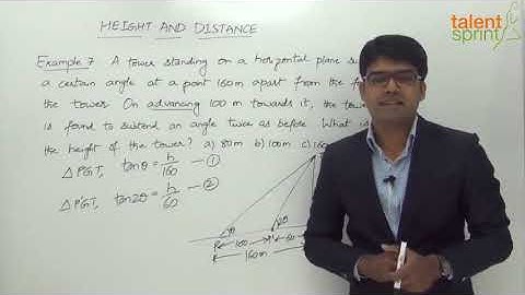 Height and Distance | Example - 7 | Quantitative Aptitude | TalentSprint Aptitude Prep