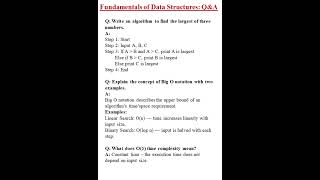Data Structures Q&A | DSA Quick Questions & Answers