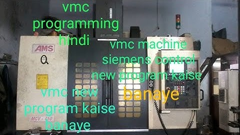 Vmc programming hindi -#vmc machine siemens control #new program kaise #banaye
