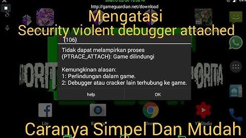 Crisis Action, Mengatasi Security violent debugger attached