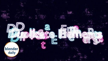 Cloud Letters: Duplicate Elements Node  | Blender Geonodes Daily, tip 104
