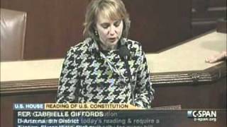 Congresswoman Giffords Reads The First Amendment To The U.S. Constitution