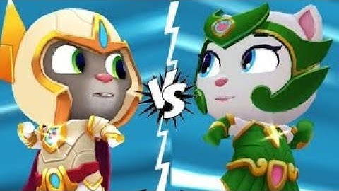 Talking Tom gold run Vs Ben gold run double screen reverse ⏩