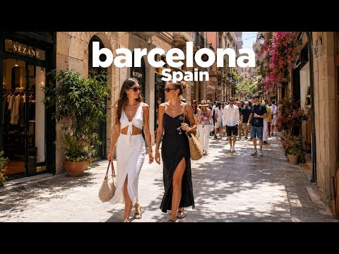 Barcelona, إسبانيا | جولة صيفية في المدينة 4K | 10 مايو 2026