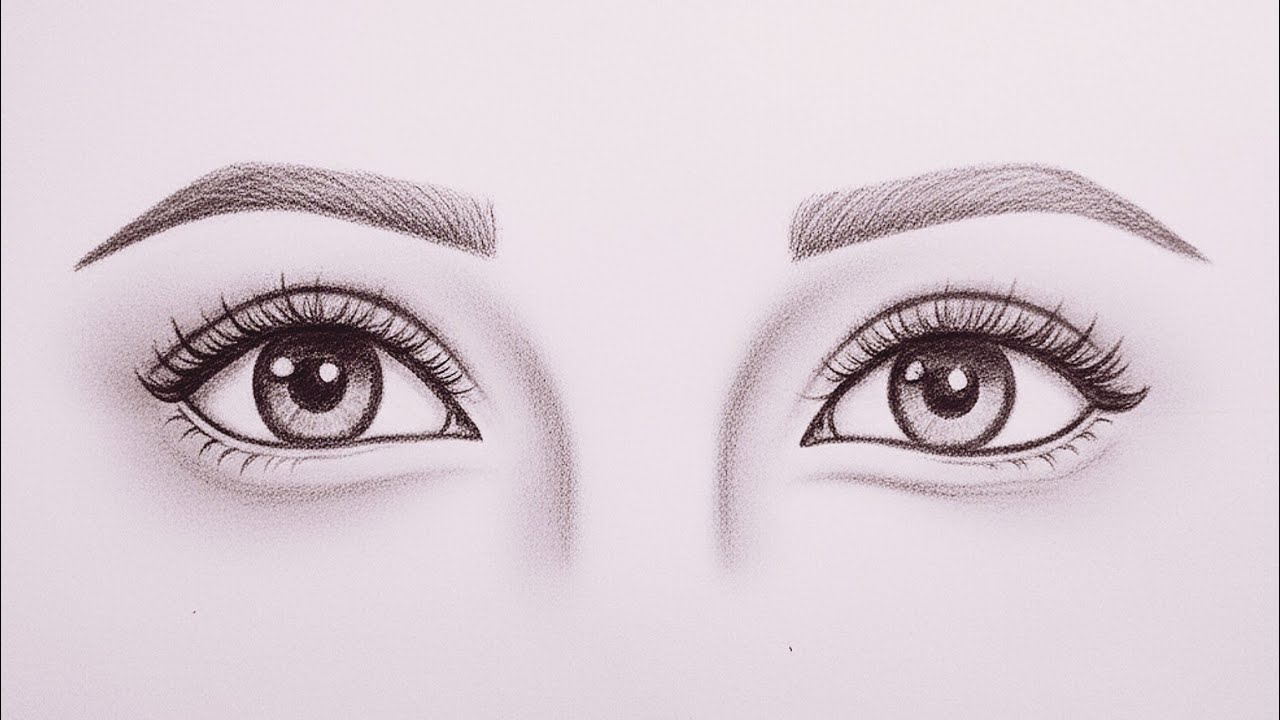 How to draw a girl's eyes || easy way to draw eyes || step by step full tutorial 